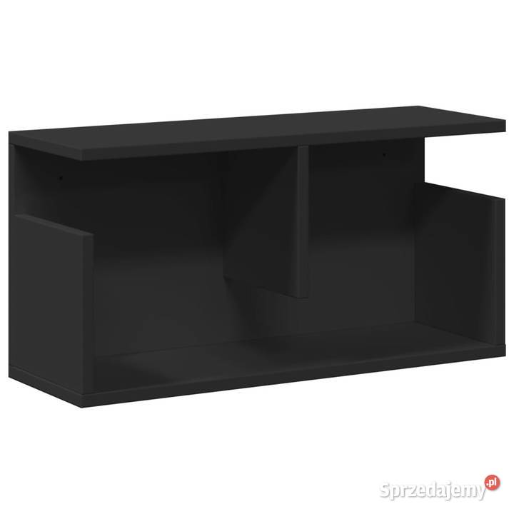 Półka ścienna 60x20x30 czarna materiał Warszawa