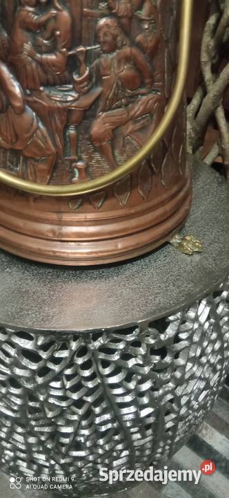 Kanka pojemnik parasolnik węglarka miedziana z Białystok