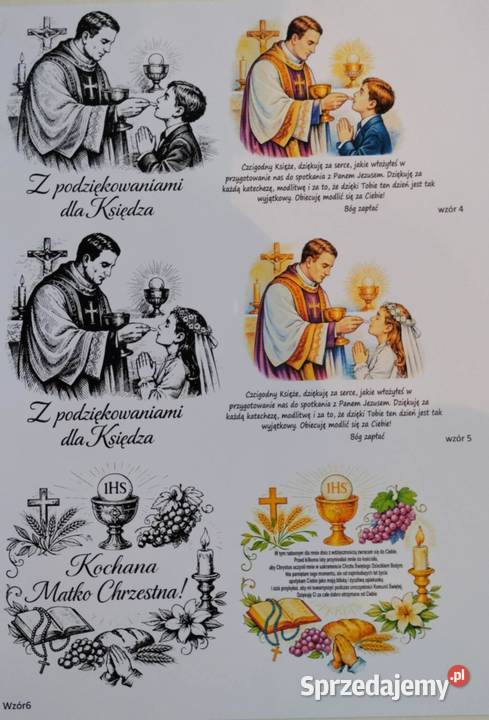 Pamiątka Pierwszej Komunii Świętej drewniana małopolskie Sucha Beskidzka