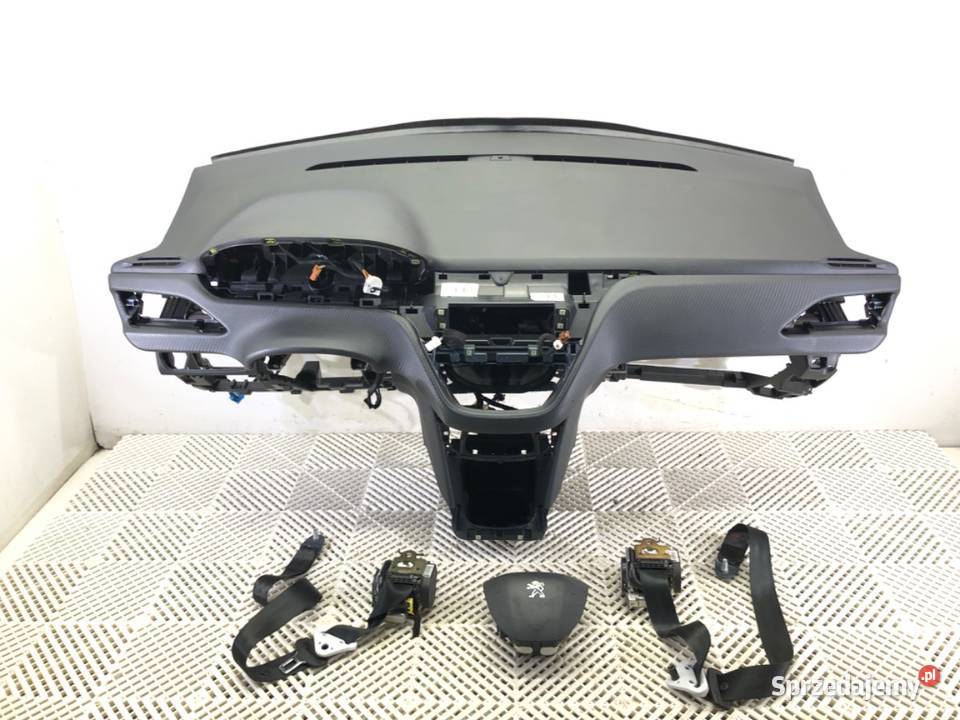 KOKPIT PODUSZKI PASY KOMPLET PEUGEOT 2008 I