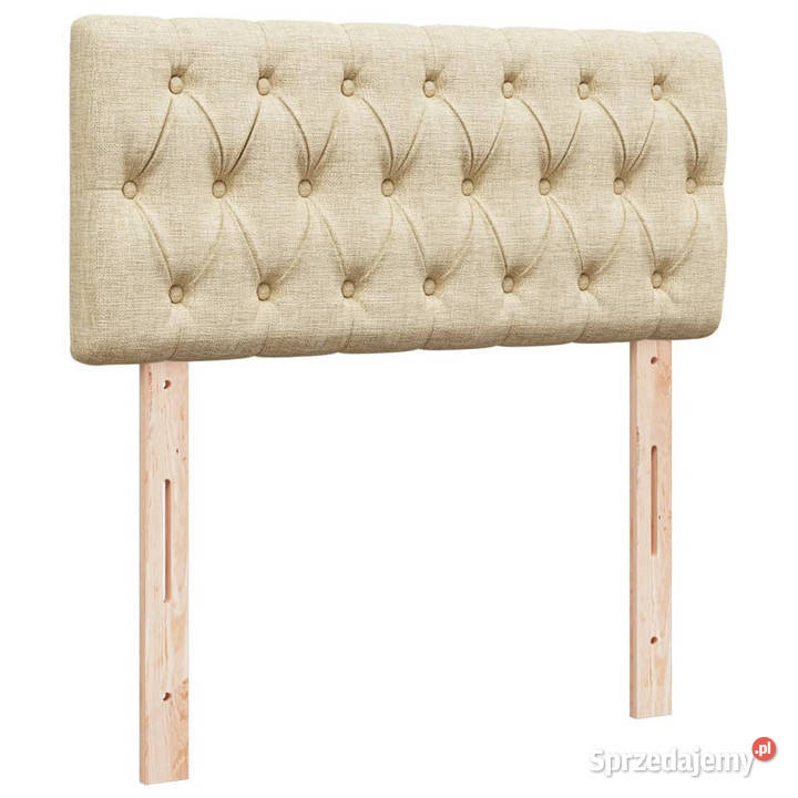 Łóżko kontynentalne z materacem kremowe tkanina Warszawa sprzedam