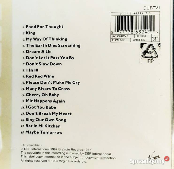 Sprzedam Album UB40 The Best of Volume One CD Katowice