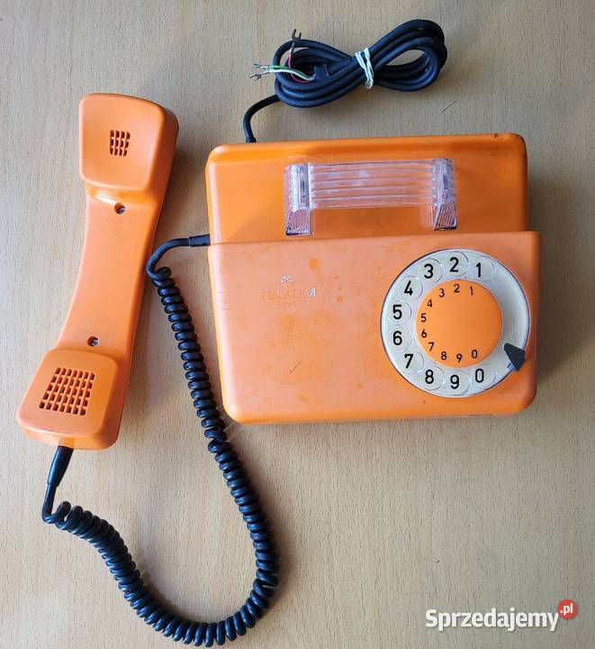 Kultowy Telefon RWT TULIPAN 1981 Pomarańczowy Włodawa