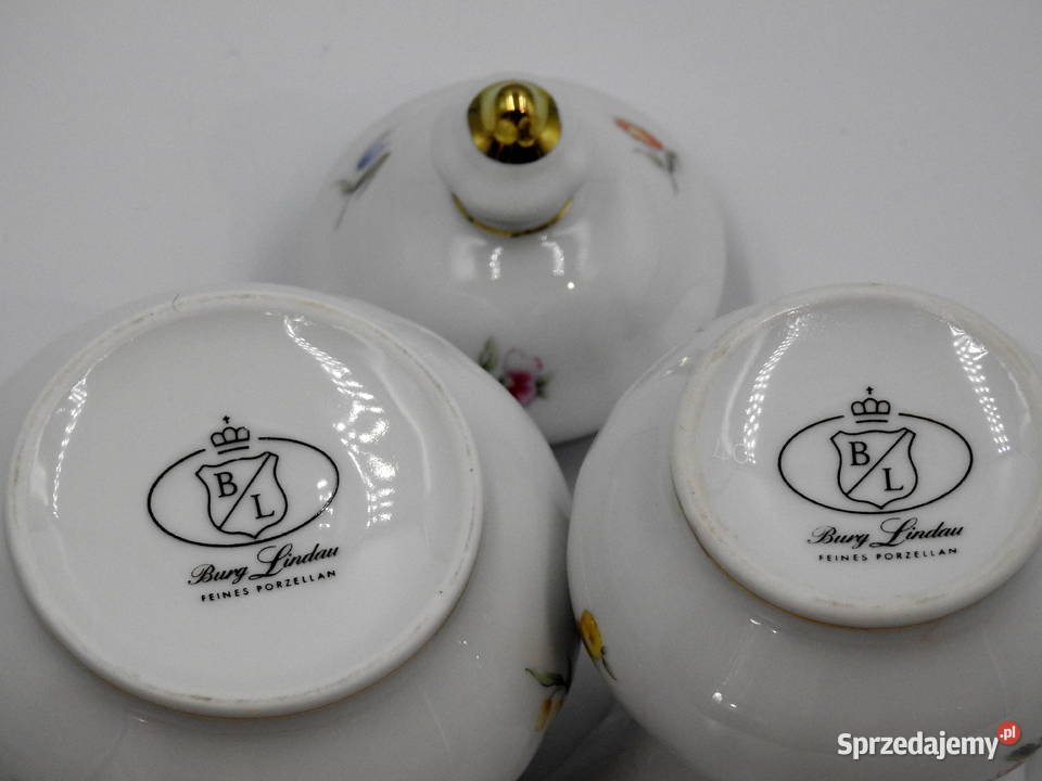 Piękny komplet porcelanowy cukiernica i mlecznik kujawsko-pomorskie Inowrocław