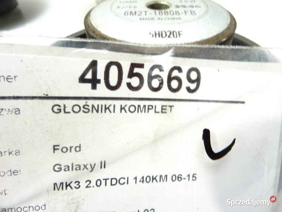 GŁOŚNIKI KOMPLET FORD GALAXY II 6M2T18808FB 0615
