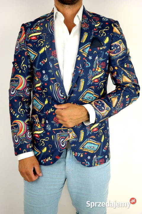 GIOVANNI PERA Marynarka męska kolorowa D502