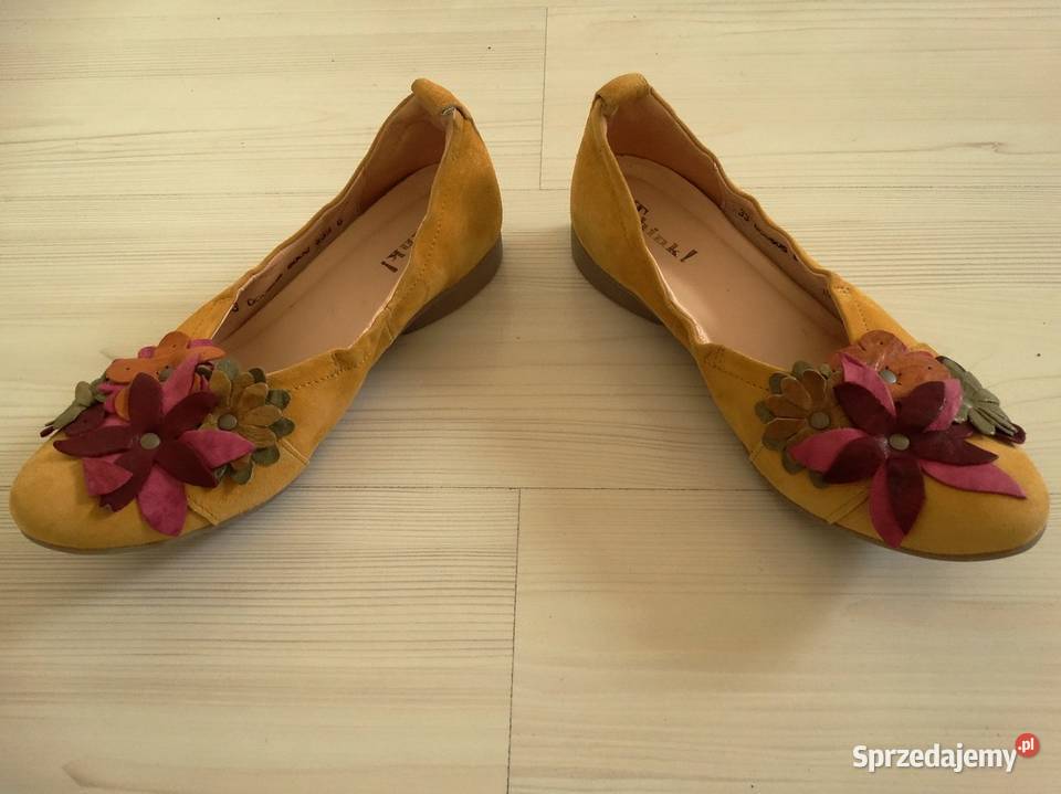 Buty Skórzane Skóra Naturalna Czółenka Baleriny Łomża