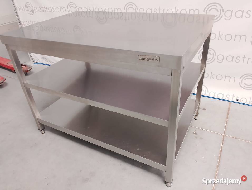 Stół centralny z 2 półkami  120x80x85 dolnośląskie