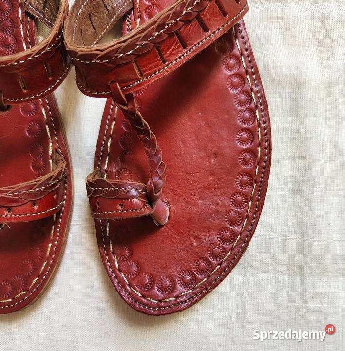 KOHbr Skórzane japonki kohalpuri 39 brązowe skóra