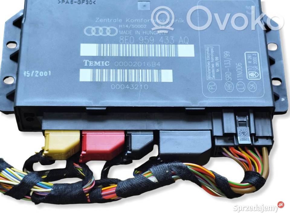 Audi A4 S4 B6 STEROWNIK MODUŁ KOMFORTU Wyposażenie elektryczne