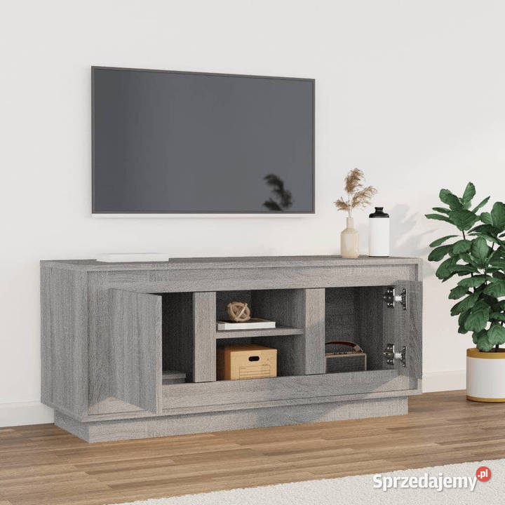 Szafka pod telewizor szary dąb sonoma 102x35x45 mazowieckie Warszawa