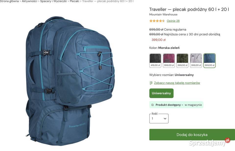 Plecak 6020l Mountain Warehouse Olsztyn