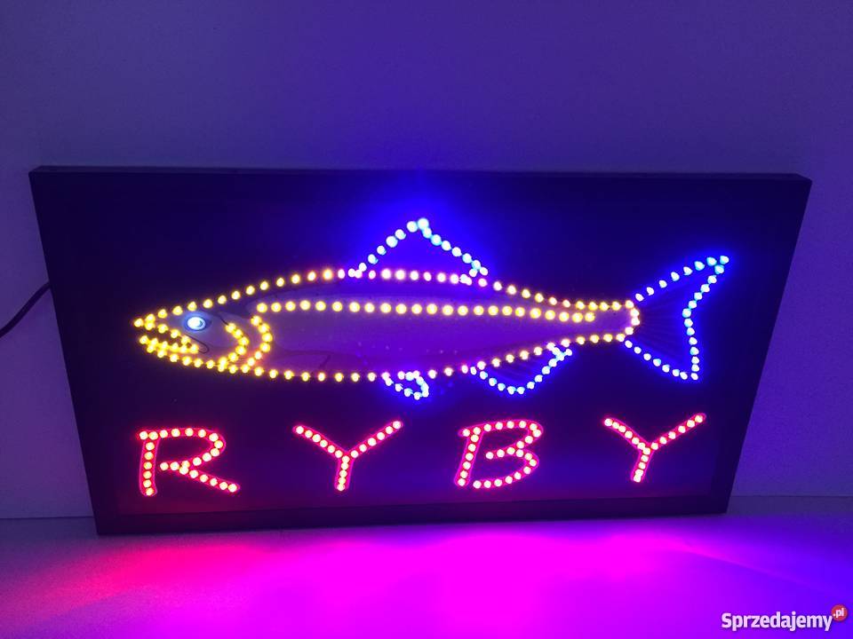 RYBY reklama LED 68x38 zewnętrzna NOWA