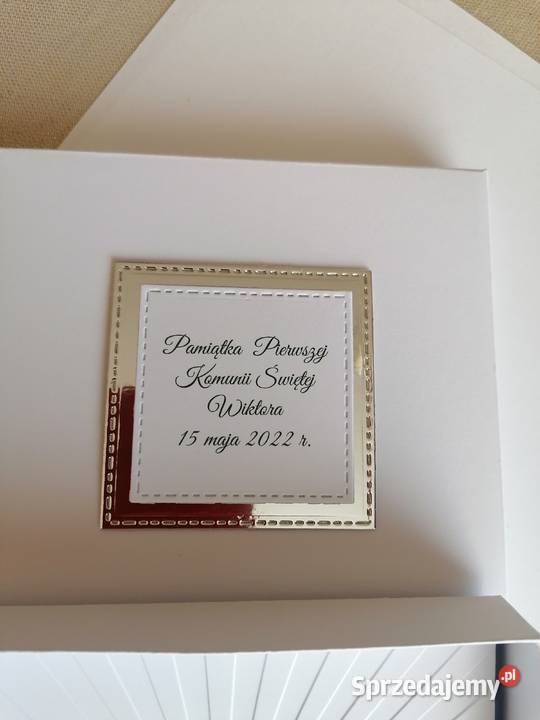 Kartka w pudełku z okazji komunii świętej śląskie
