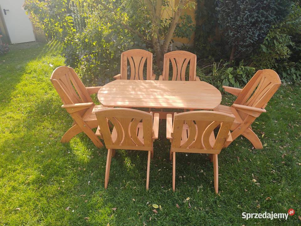 Meble ogrodowe drewniane składane meble tarasowe Kalety
