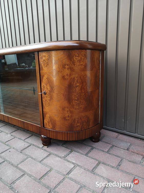 Komoda ARTDECO RTV Niska Orzech 170 Zgrabna Meble