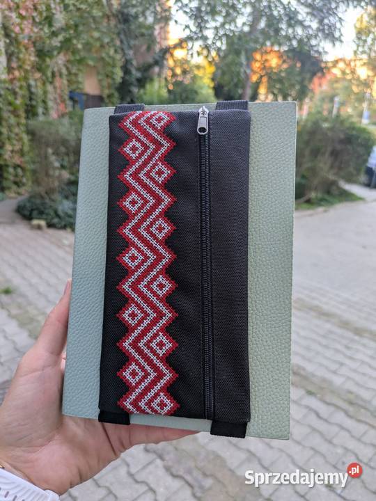 Piórnik etui na notes z gumką haft folk etno Wrocław