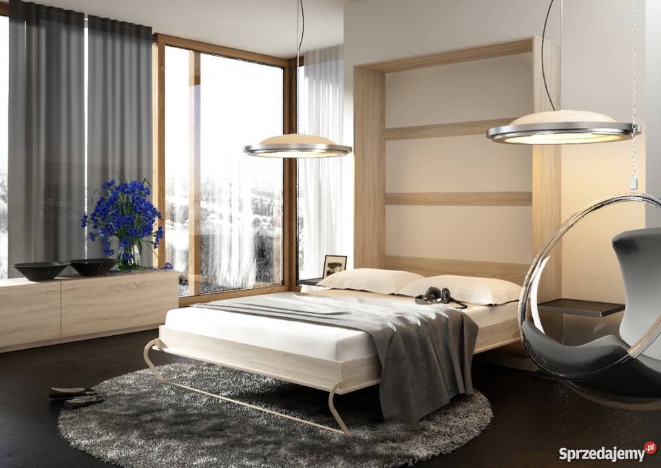 Półkotapczan poziomy Łóżko Chowane w szafie Duży 111cm Szafy, regały, półki Wrocław
