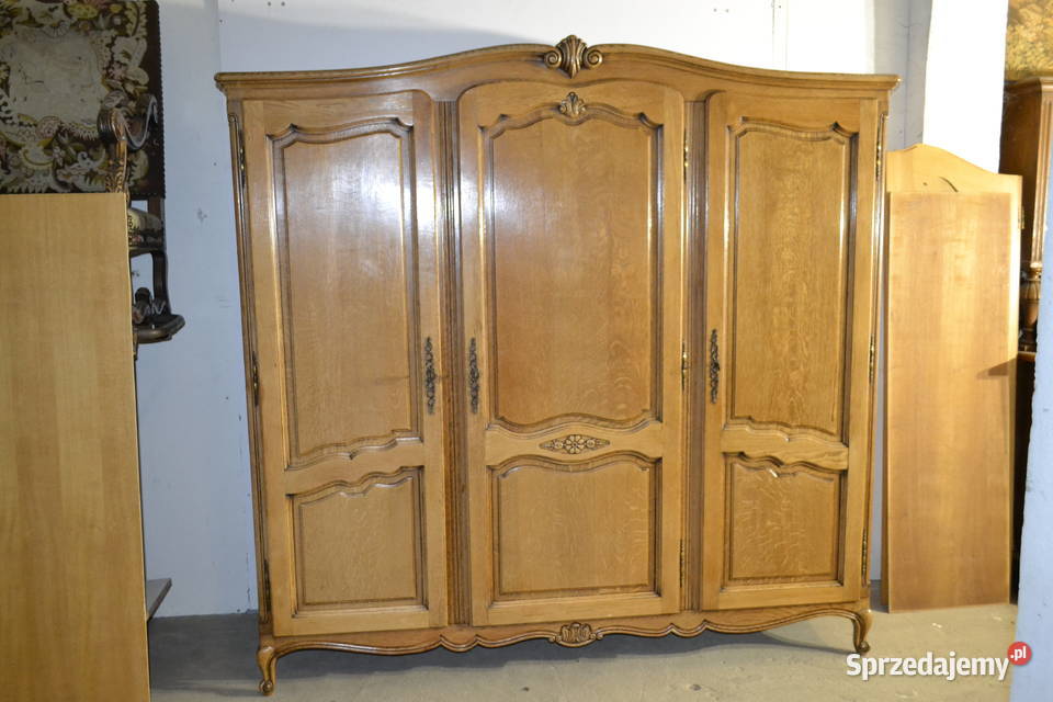 szafa ludwikowska 3 drzwiowa dąb Antyki, Sztuka, Kolekcje Będzin