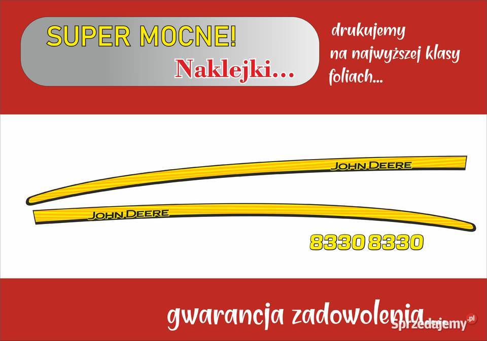 Naklejki John Deere 8330 i inne modele mega Pozostałe kujawsko-pomorskie Bydgoszcz