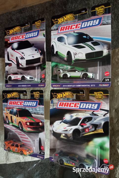 Hot Wheels Premium 4 x RACE DAY stan wysyłka zielony Samochody i pojazdy Sosnowiec