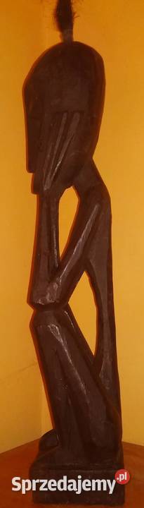 Drewniana afrykańska rzeźbafigurka rękodzieło dolnośląskie