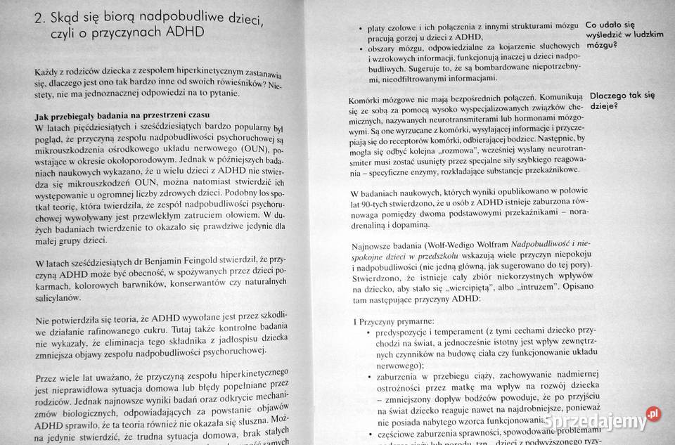 Program pracy z dzieckiem z objawami ADHD Anna sprzedam