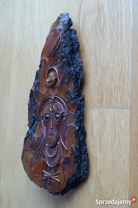 Efektowna rzeźba w korze do powieszenia mazowieckie Warszawa