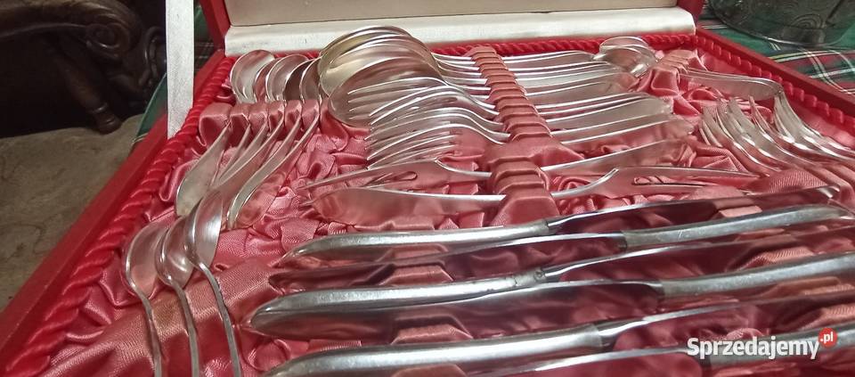 Posrebrzane sztućce z czasów PRL solidna robota Łańcut