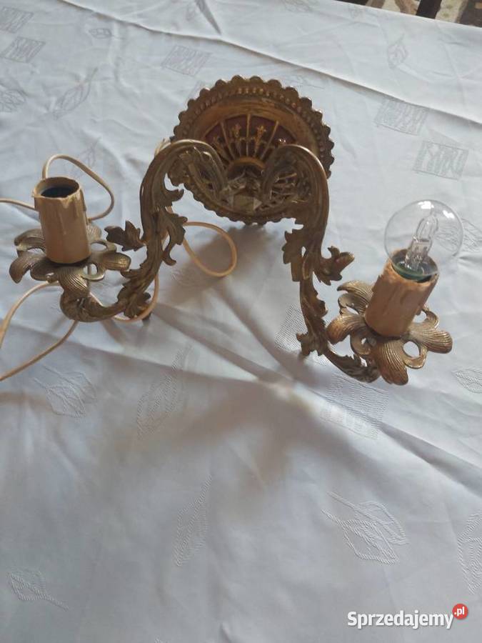 Żeliwny żyrandol i kinkiet Łódź