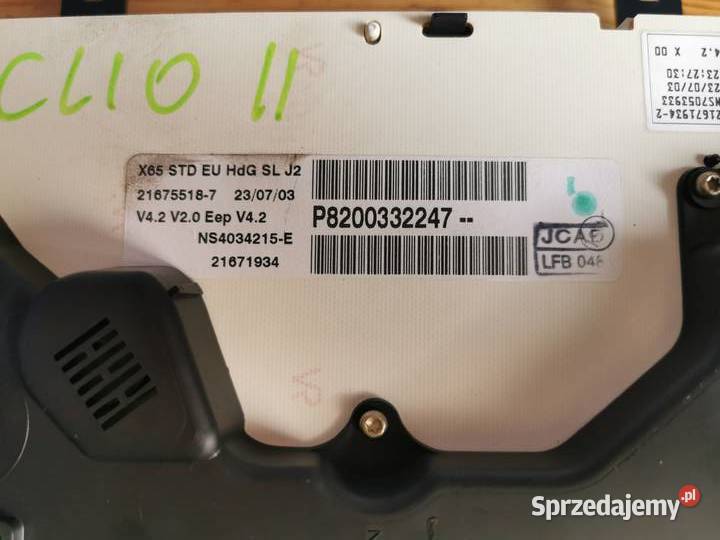 Licznik RENAULT CLIO 2 P8200332247 Margonin