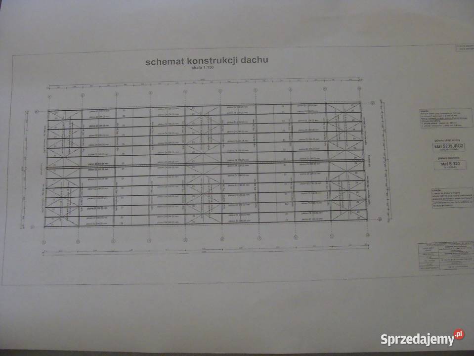 Konstrukcja stalowa hala wiata magazyn 20 x 54 x Przypki sprzedam