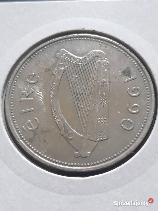 1 Funt Irlandia 1990 r Numizmatyka wielkopolskie Konin