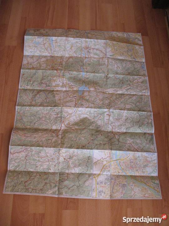 Śląsk Cieszyński i Beskidy mapa turystyczna Chorzów