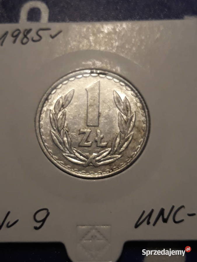 1 złoty 1985 r 9 około mennicze wielkopolskie