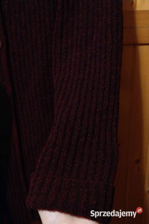 Sweter narzuta ciemny bordowy BekR M L XL 38 40 Warszawa