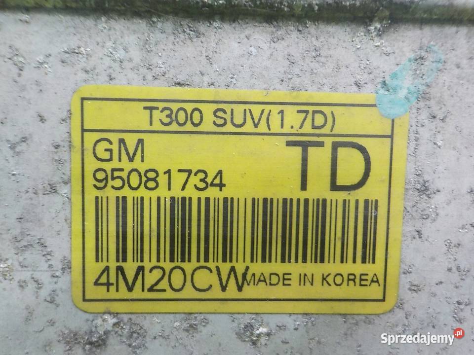 OPEL MOKKA A I 15r 5D 16 CDTI Intercooler Chłodnice powietrza (intercoolery) Suków