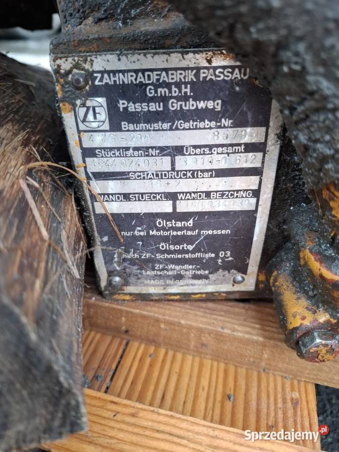 Skrzynia biegów ZF 4wg200 z pompami Targoszyn