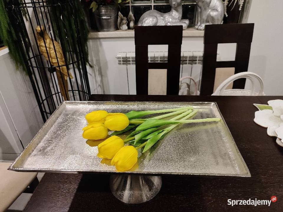 Patera metalowa na nóżce podkarpackie Dębica