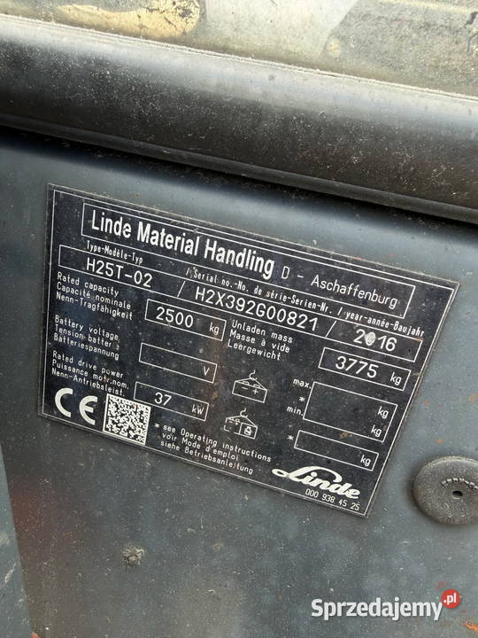 wózek widłowy LINDE H25T02 EVO i H30T EVO części Działoszyn sprzedam
