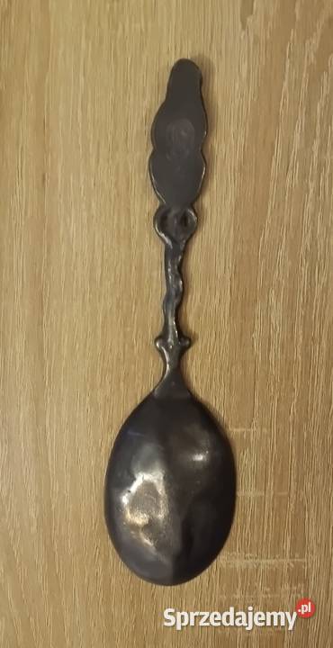 Łyżka ozdobna cynowa z Niemiec mazowieckie
