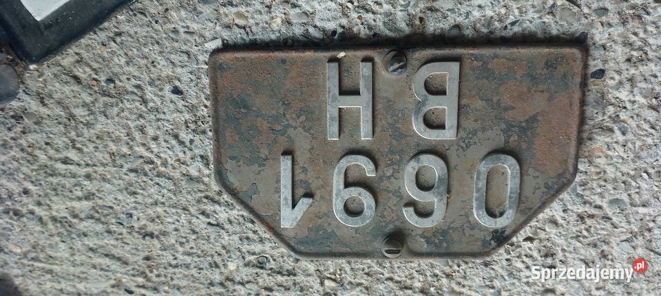 Tablica motocyklowa stara zabytkowa Jarosław