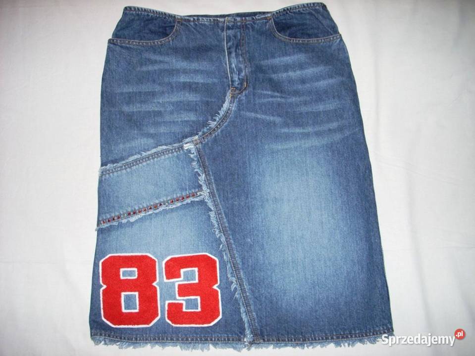 DŻINSOWA spódnica aplikacja z numerem 38 M Nowy Sącz