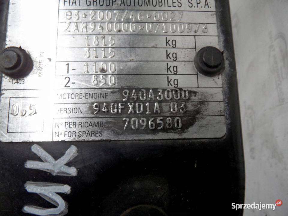 GIULIETTA 11r pas przód 7096580 osobowe świętokrzyskie