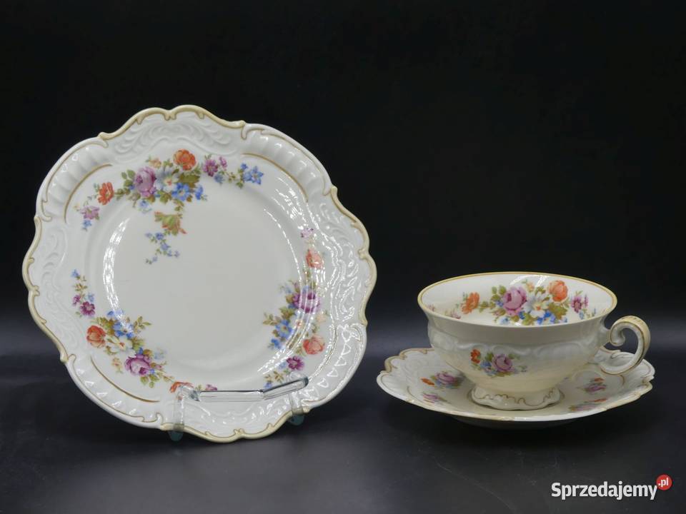 Komplet śniadaniowy Sorau Żary stan witrynowy Porcelana i szkło Poznań