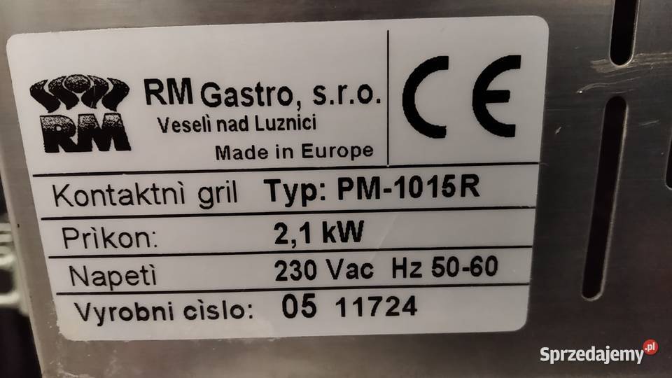 RM Gastro PM1015R Kontakt Grill ryflowany Kazuń Polski