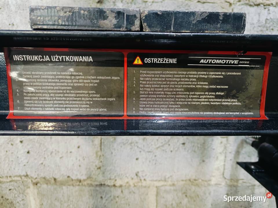 Prasa hydrauliczna Automotive Series warsztatowa Biała Podlaska sprzedam