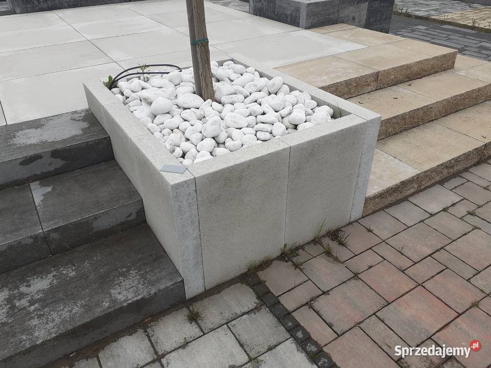 Blok Venetto Palisada Mur oporowy 125x45 Biały