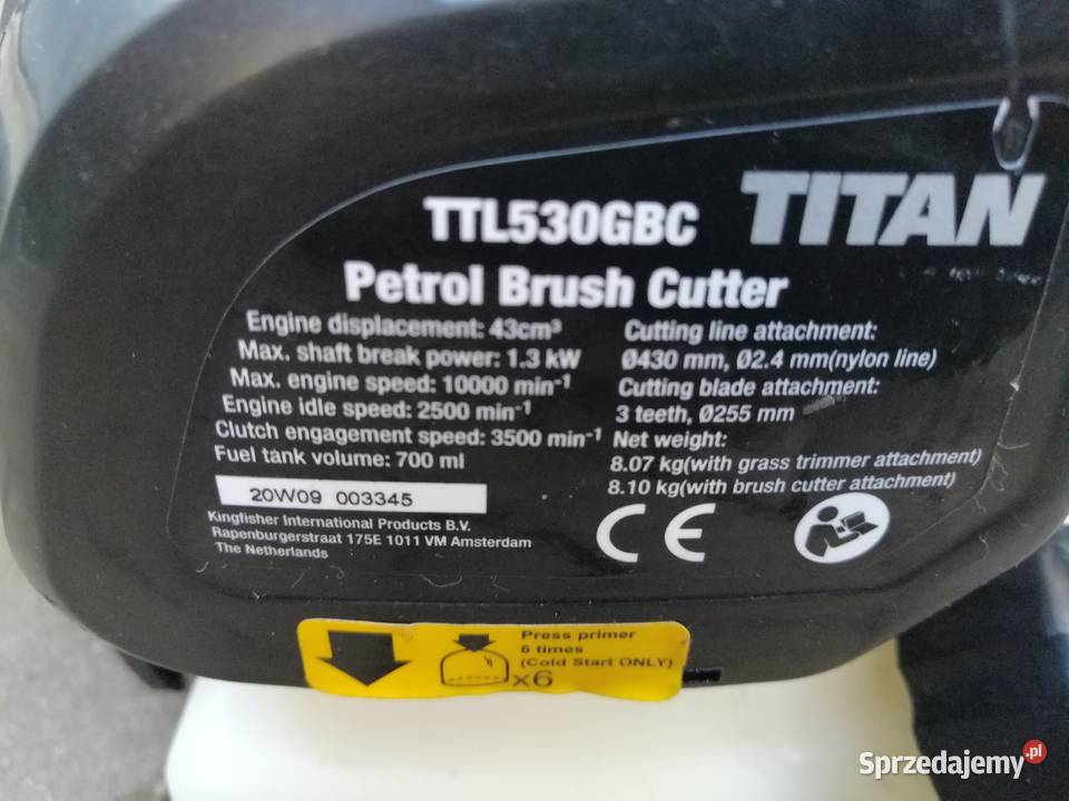 KOSA SPALINOWA TITAN TTL530GBC 18