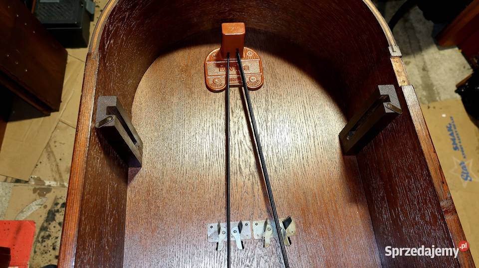 Piękny Stojący Dębowy Zegar Baba Firmy Fms Ziębice sprzedam